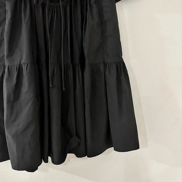 Zara Tiered poplin dress black - Picture 8 of 9